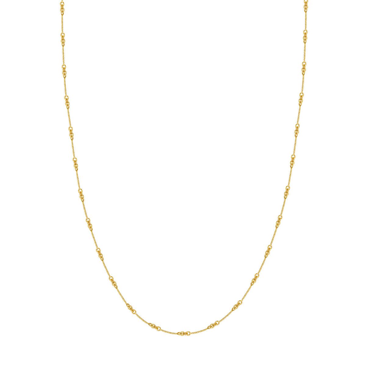 14k Yellow Gold 0.8mm Designer Twist Chain with Lobster Lock 18"