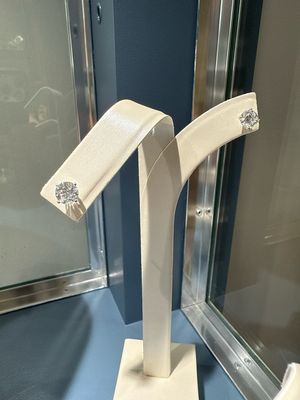 14k White Gold 1.92ctw Natural Diamond Stud Earrings