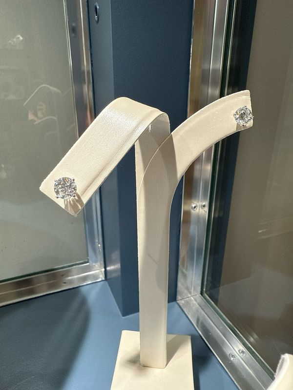 14k White Gold 1.92ctw Natural Diamond Stud Earrings