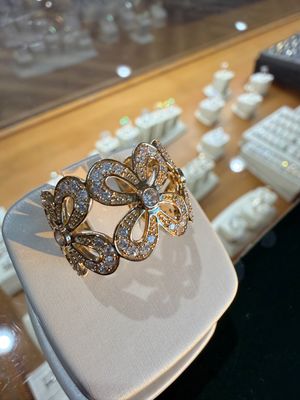 14k Yellow Gold Diamond Flower Ring 1.34ctw