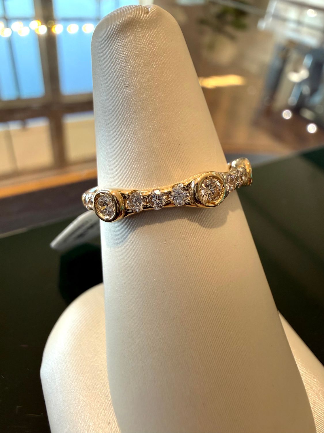 14k Yellow Gold Band .43ctw Diamonds