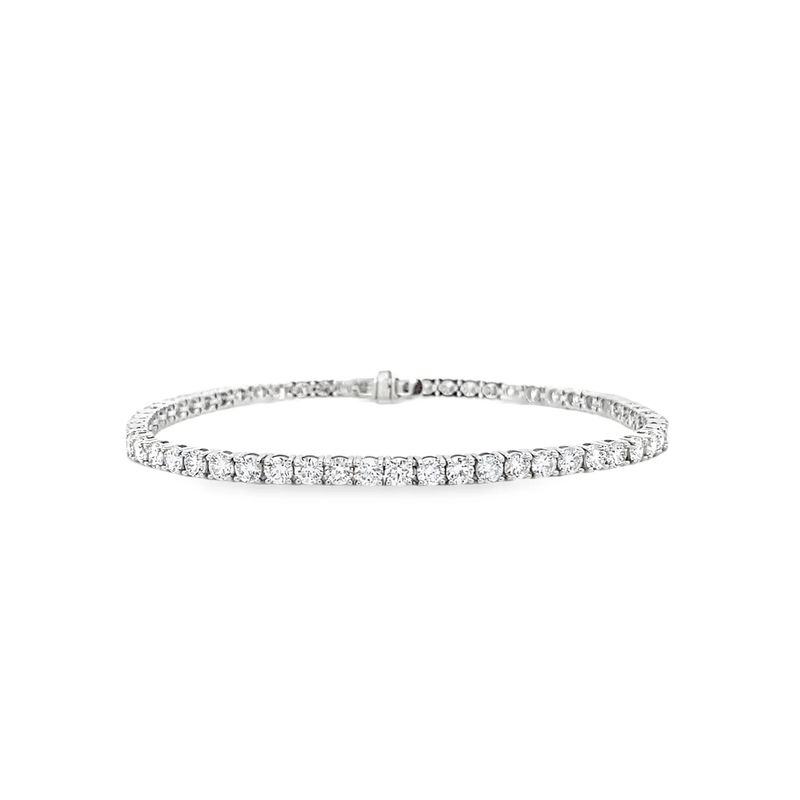 14k White Gold 3.00ctw Lab Grown Diamond Tennis Bracelet 6.75"