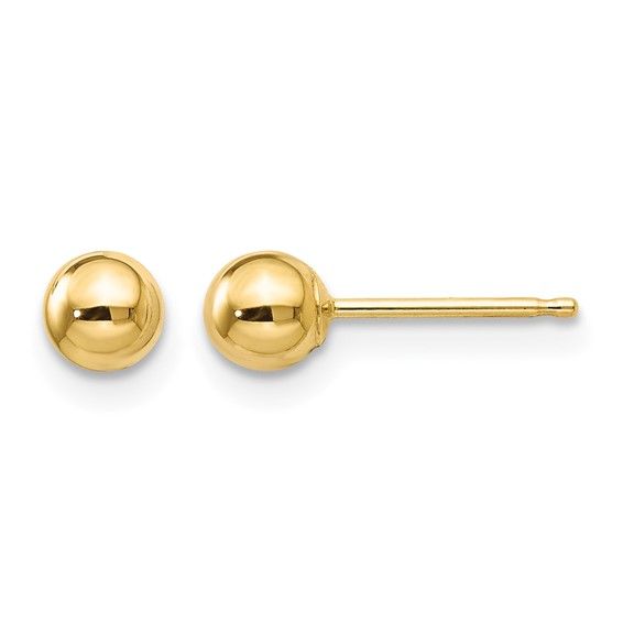 14k Yellow Gold 4mm Ball Post Earrings
