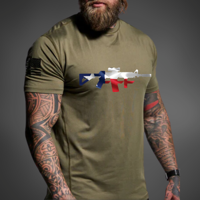 TEXAS FLAG MILITARY GREEN