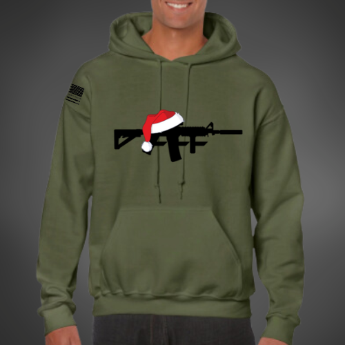 SANTA HAT HOODIE MILITARY GREEN