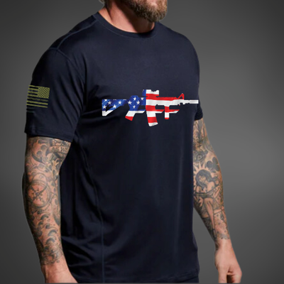 AMERICAN FLAG TSHIRT BLACK