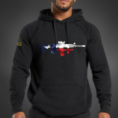 TEXAS FLAG HOODIE BLACK