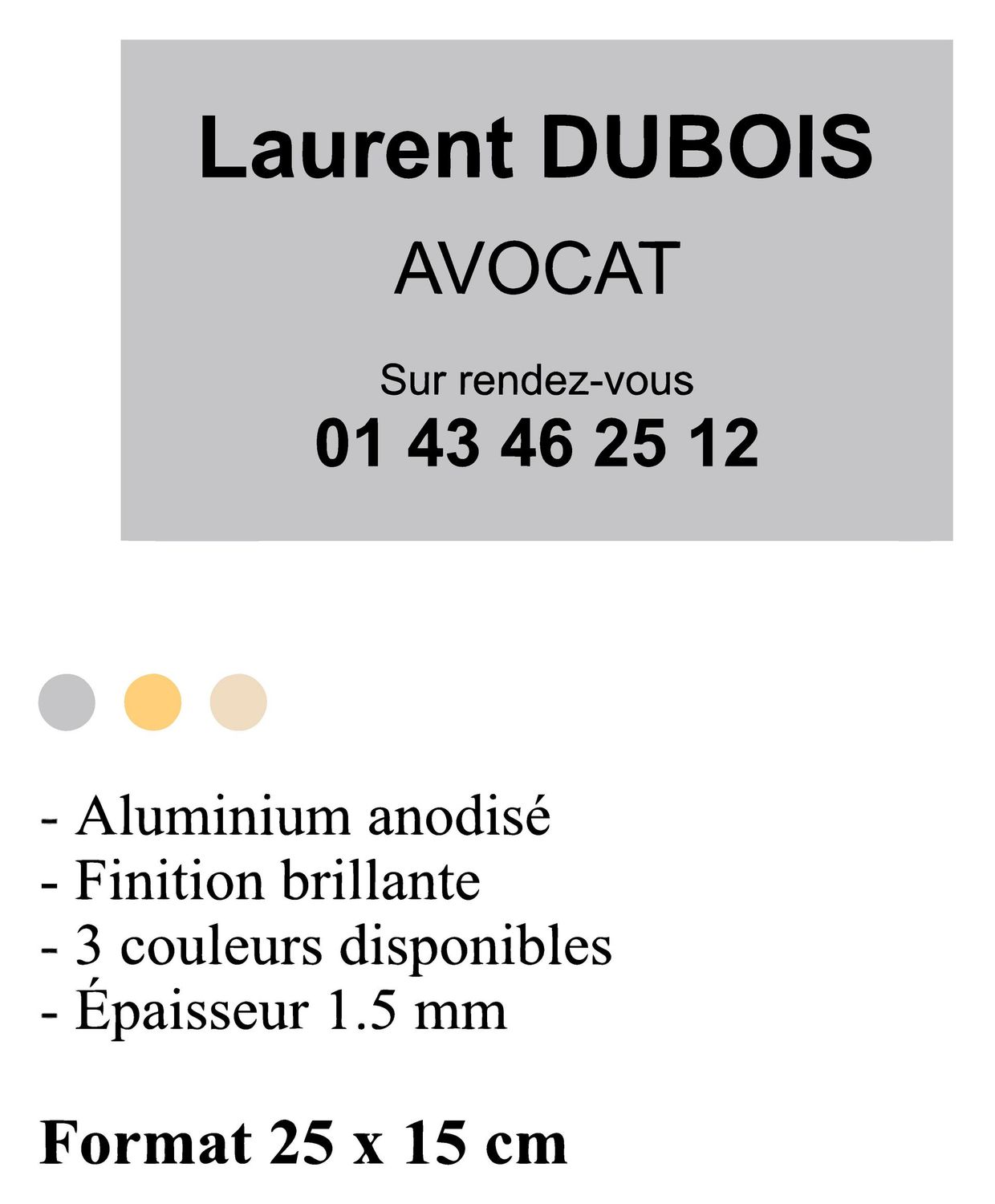 Plaque aluminium anodisée brillante à partir de