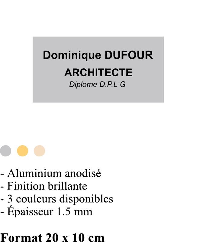 Plaque aluminium anodisée brillante à partir de