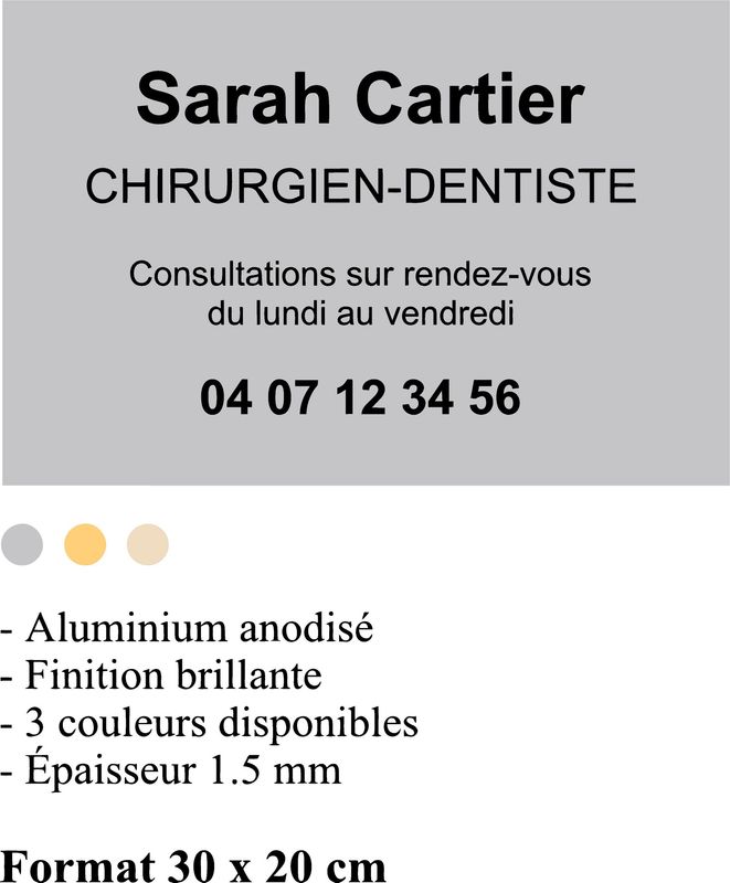 Plaque aluminium anodisée brillante à partir de