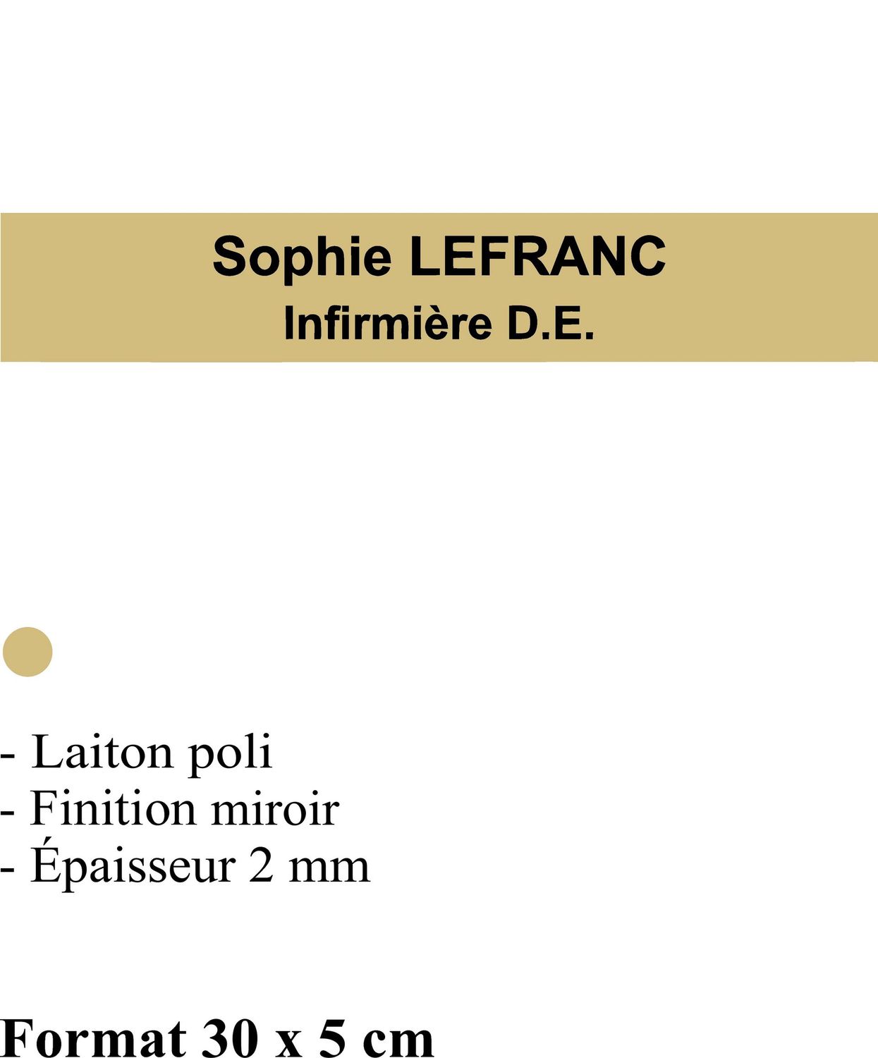 Plaque laiton poli miroir à partir de