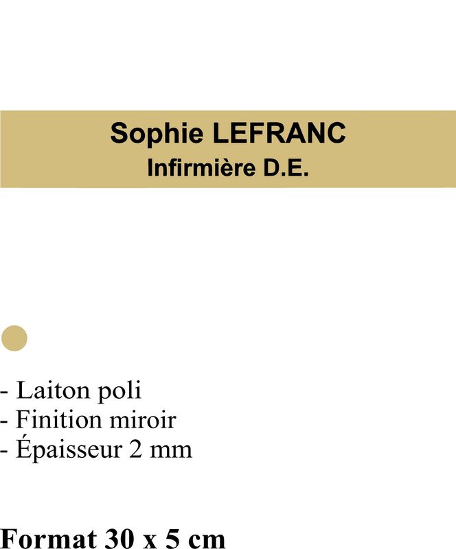 Plaque laiton poli miroir à partir de