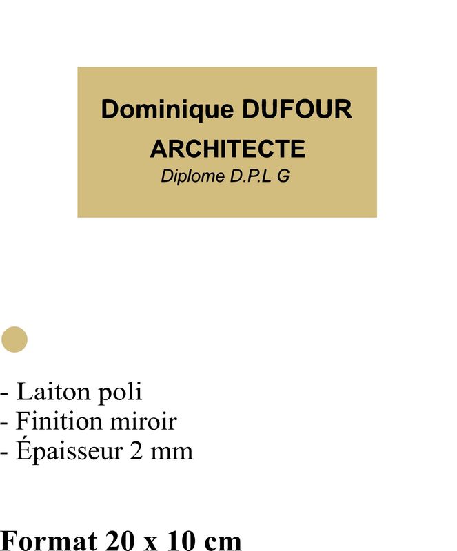 Plaque laiton poli miroir à partir de