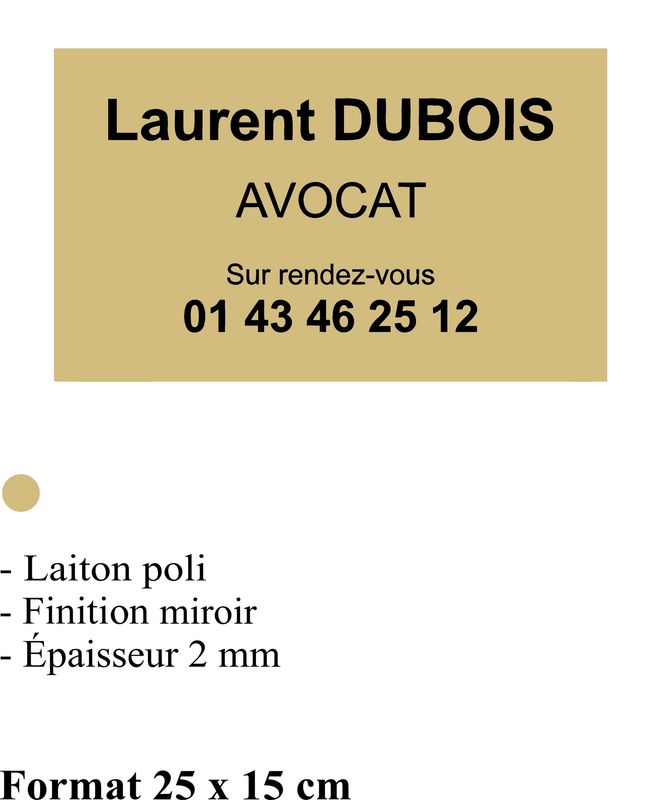 Plaque laiton poli miroir à partir de