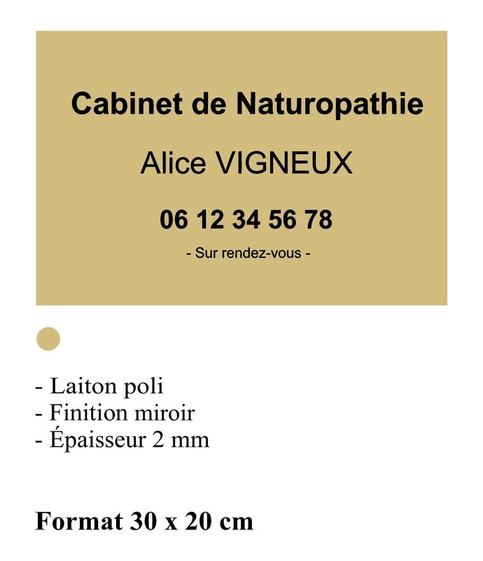 Plaque laiton poli miroir à partir de