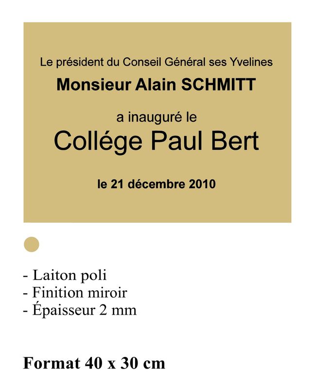 Plaque laiton poli miroir à partir de