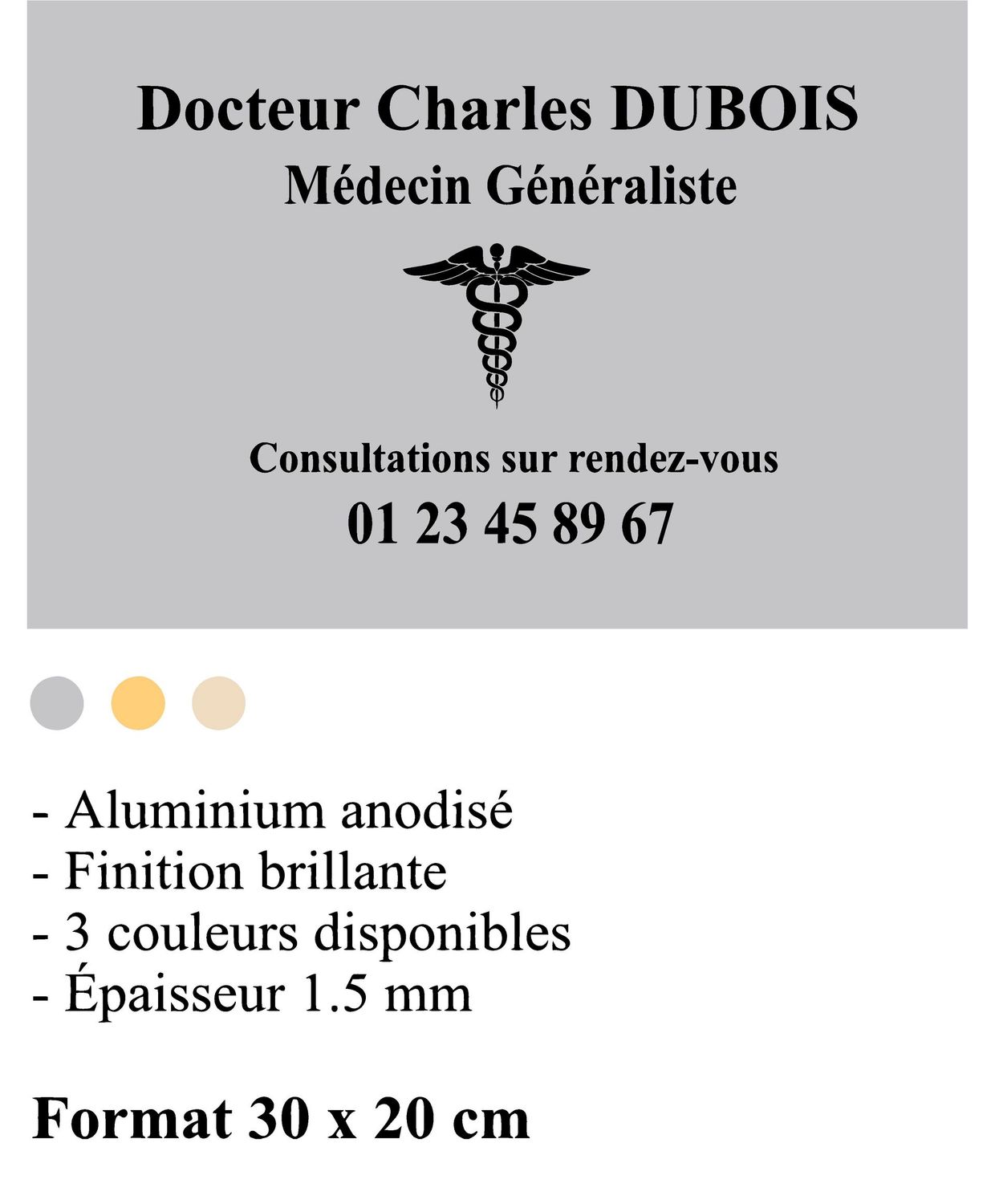 Plaque aluminium anodisée brillante à partir de