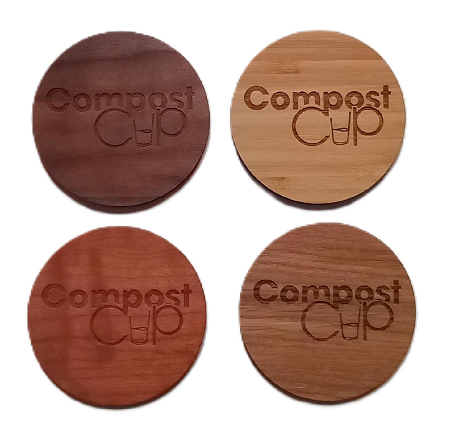 Dessous de verre en TroWood Veneer Duo  par lot min. de 48 à partir de