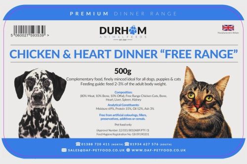 DAF Free Range Chicken &amp; Heart Cat Dinner 500g