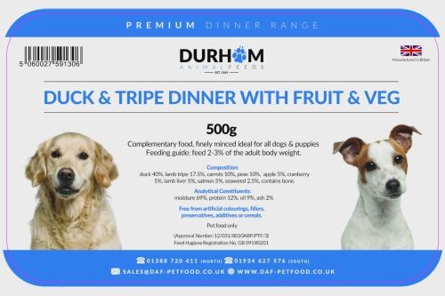 DAF Duck, Tripe & Veg Dinner 500g