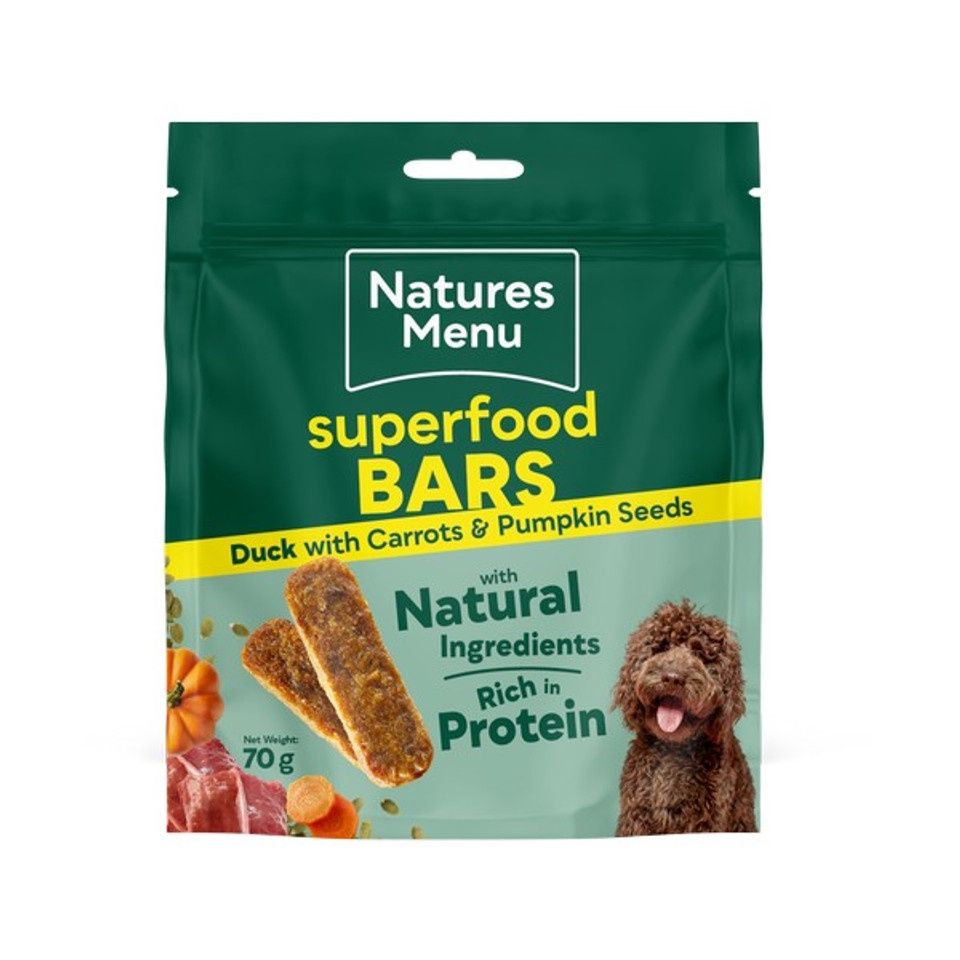 Natures Menu Superfood Bars Duck, Carrot &amp; Pumpkin 70g