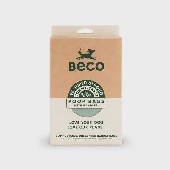 Beco Compostable Poop Bags with Handles Unscented 96's