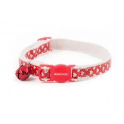Ancol Cat Safety Collar Reflective Heart Red