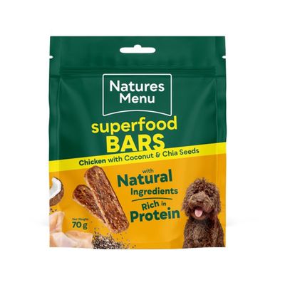 Natures Menu  Superfood Bars Chicken, Coconut &amp; Chia 70g