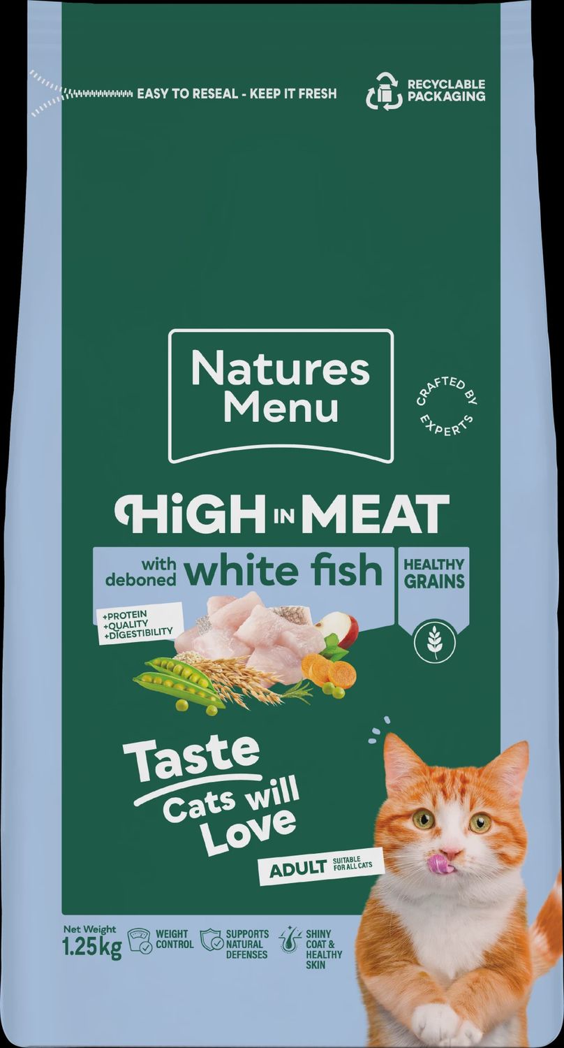Natures Menu High in Meat White Fish For Cats 1.25kg
