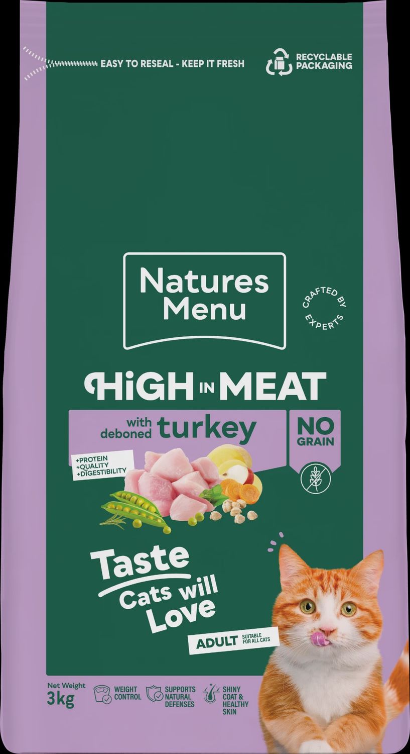 Nature Menu High In Meat Turkey For Cats 3kg
