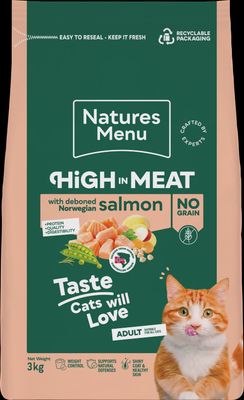 Natures Menu High In Meat Salmon For Cats 3kg