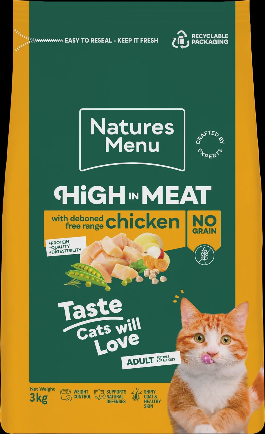 Natures Menu High In Meat Chicken For Cats 3kg
