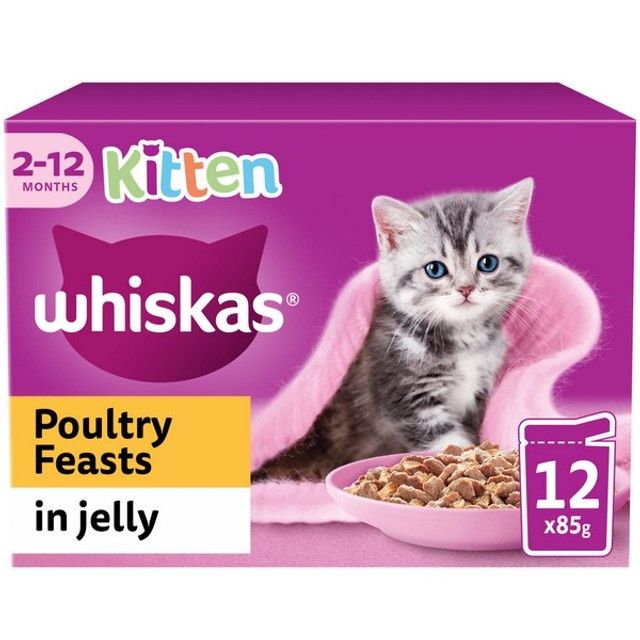 Whiskas Kitten Poultry in Jelly 12 x 85g