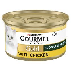 Gourmet Gold Succulent Delights Adult Wet Cat Food Chicken 85g