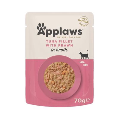 Applaws Cat Pouch Tuna Fillet &amp; Prawn 70g