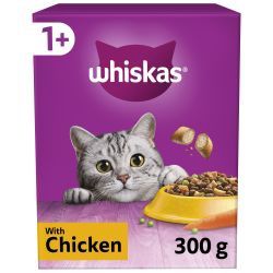 Whiskas 1+ Chicken Adult Dry Cat Food, 300G