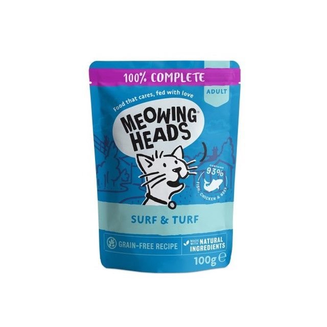 Meowing Heads Supurr Surf &amp; Turf 100g