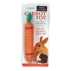 Small &#39;N&#39; Furry Sisal Carrot Toy 20.3cm