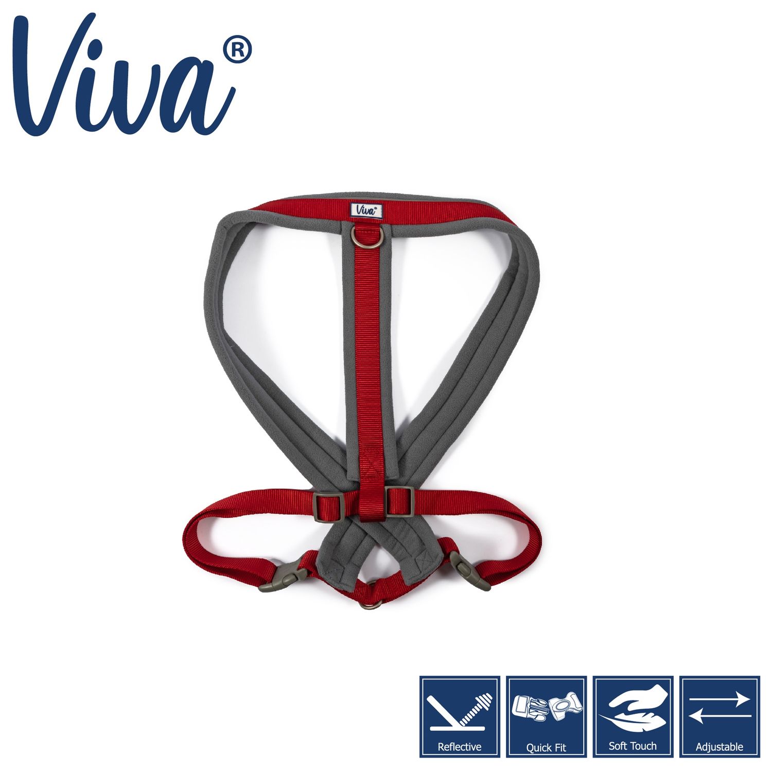Viva Padded Harness Red XL 70-98cm