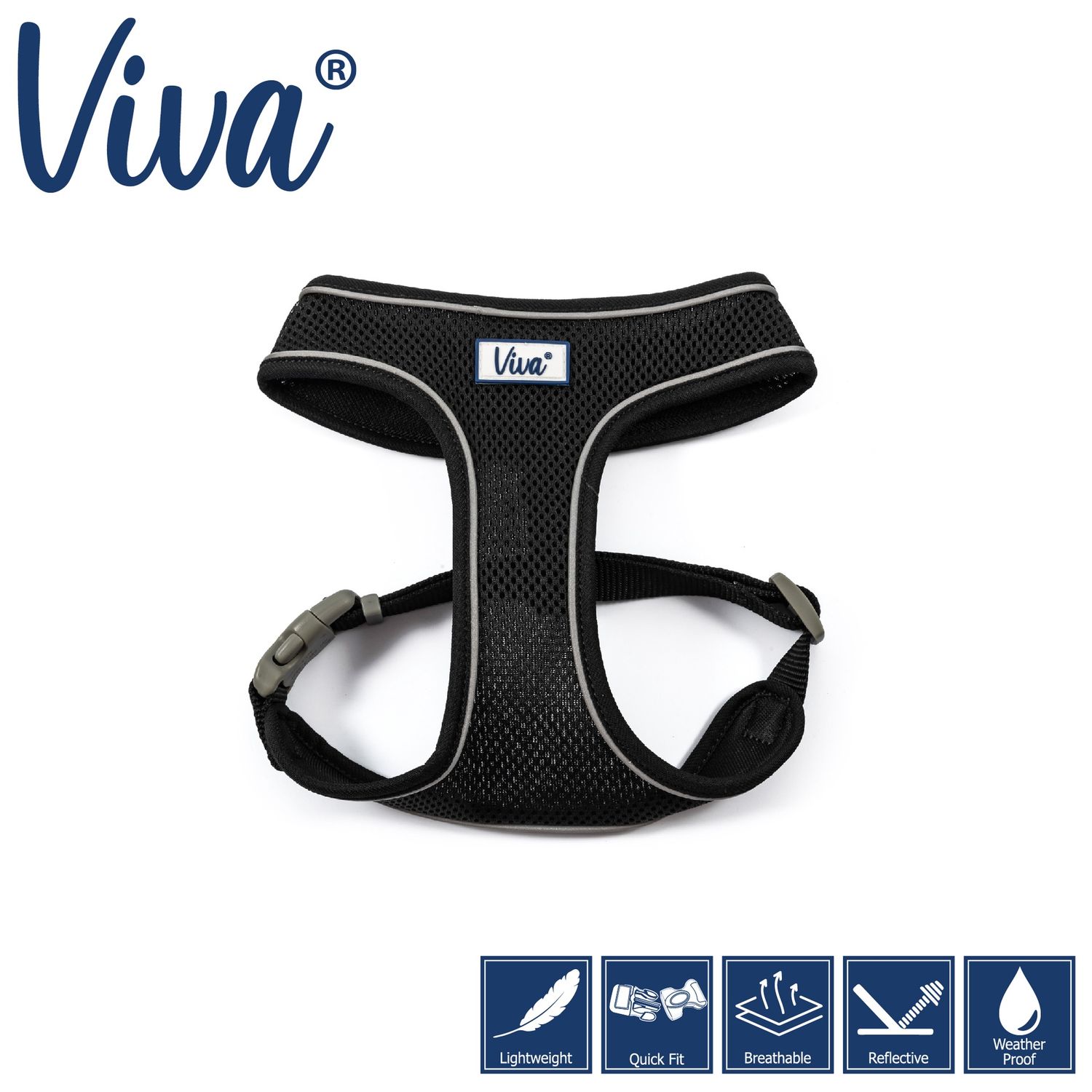 Viva Comfort Harness Black L 53-74cm