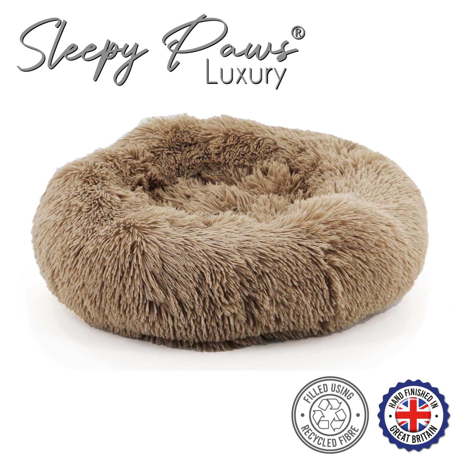 Ancol Super Plush Donut Bed 50cm Oatmeal