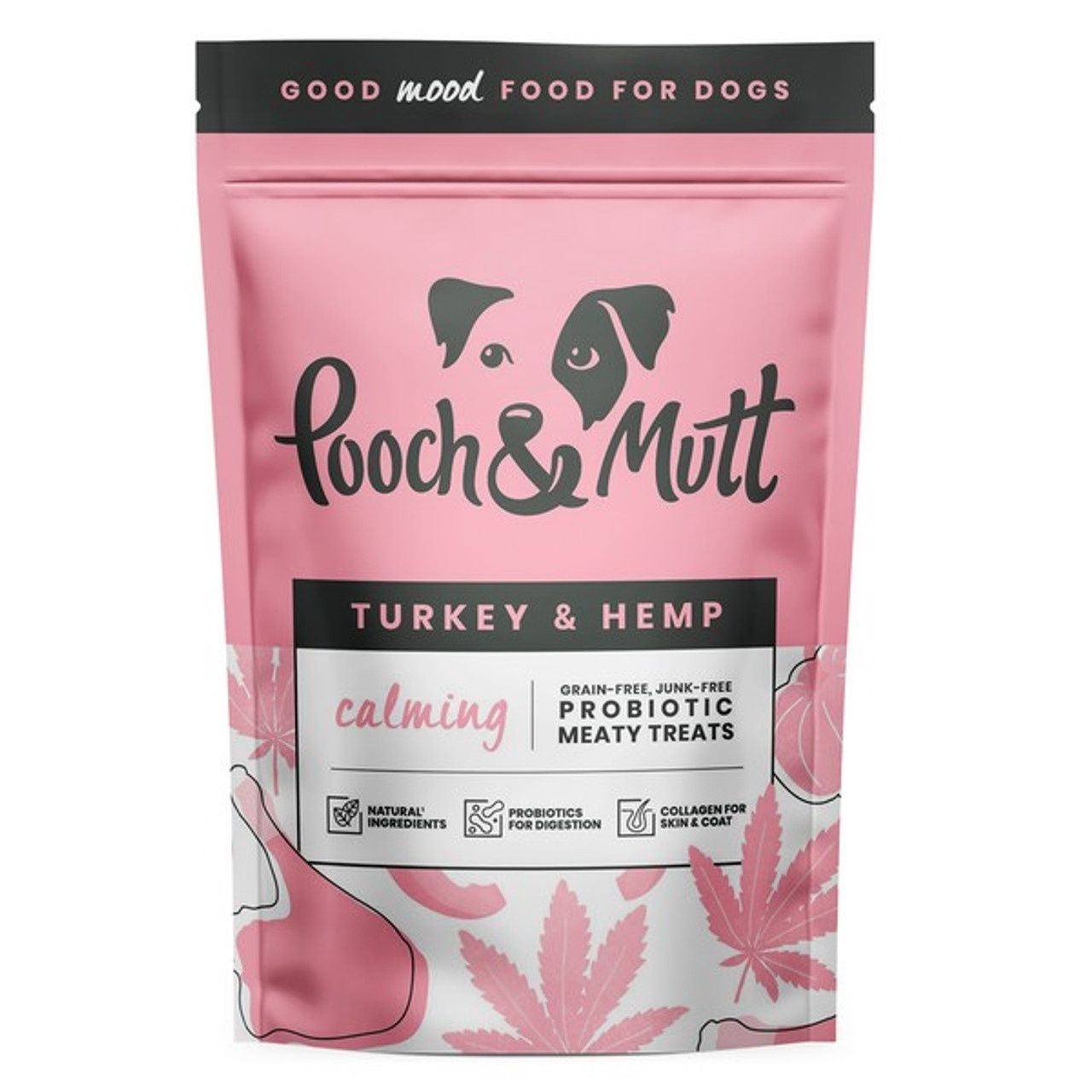 Pooch &amp; Mutt Turkey &amp; Hemp Meaty Calming Treats 120G