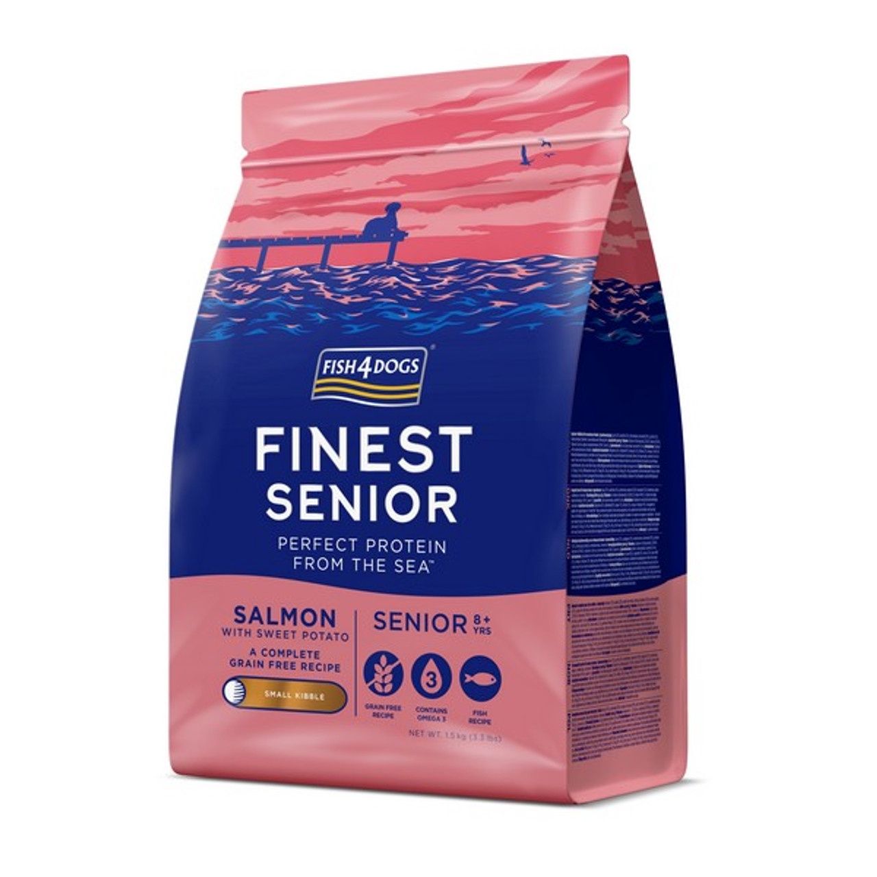 Fish4Dogs Finest Senior Salmon with Sweet Potato (Small Kibble) 1.5kg