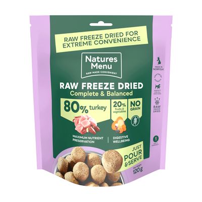 Natures Menu Complete Freeze Dried Turkey 120g