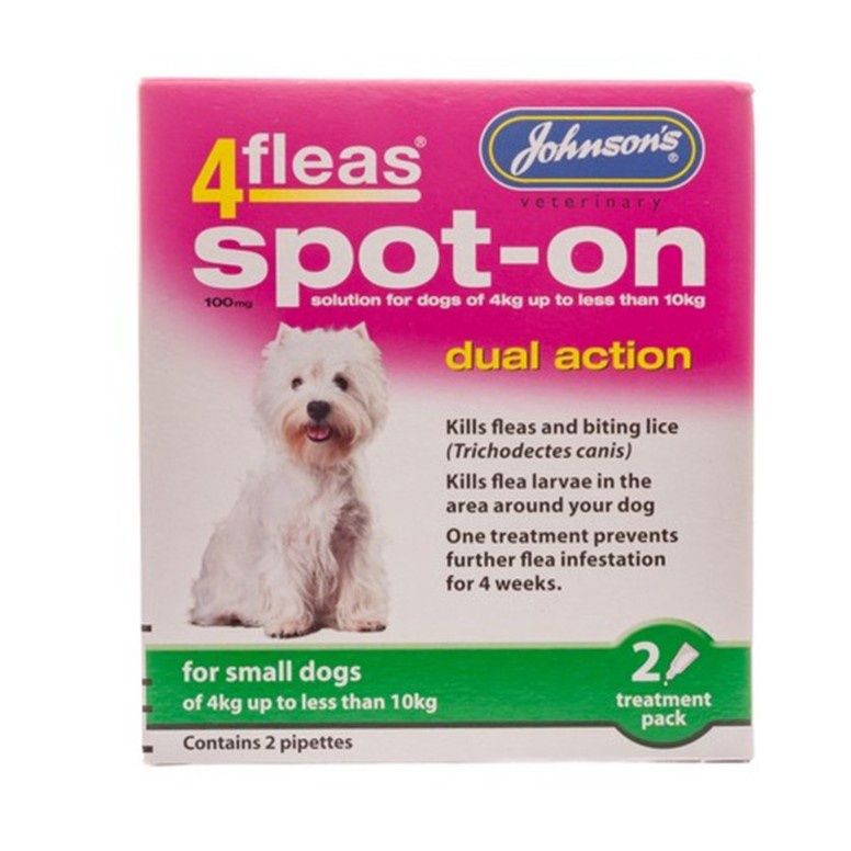 JVP 4 Fleas Spot On Small Dog 100mg