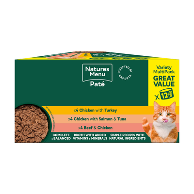 Natures Menu Cat Pate Variety Multipack Can 12x85g