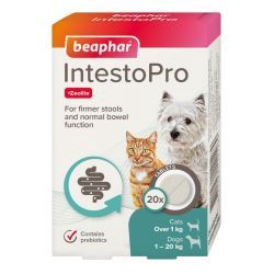 Beaphar IntestoPro Prebiotic Stool Firming Tablets for Cats &amp; Small Dogs 20TABS