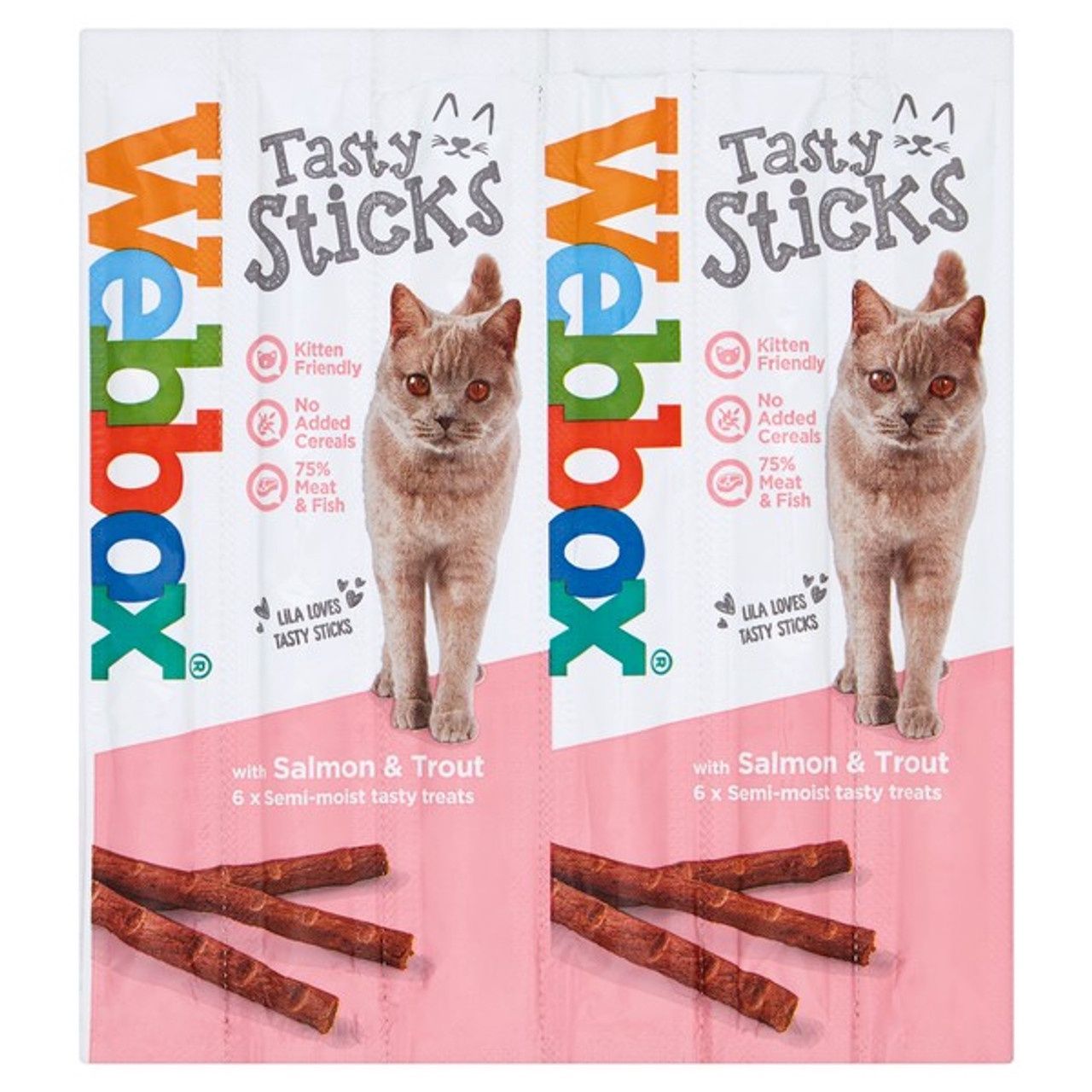 Webbox Delight Tasty Cat Stick Salmon/Trout 6Stk