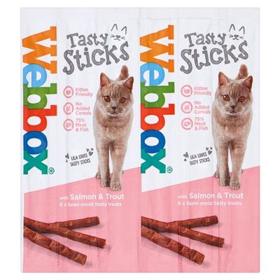 Webbox Delight Tasty Cat Stick Salmon/Trout 6Stk