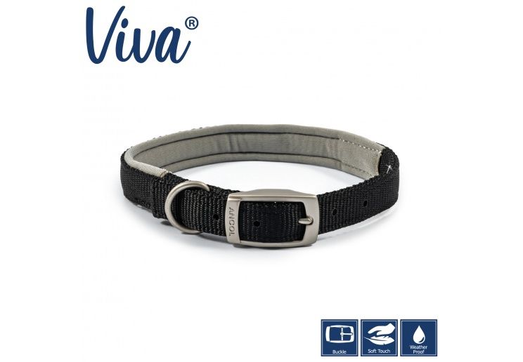 Ancol Viva Padded Collar Black 45-54cm Size 6